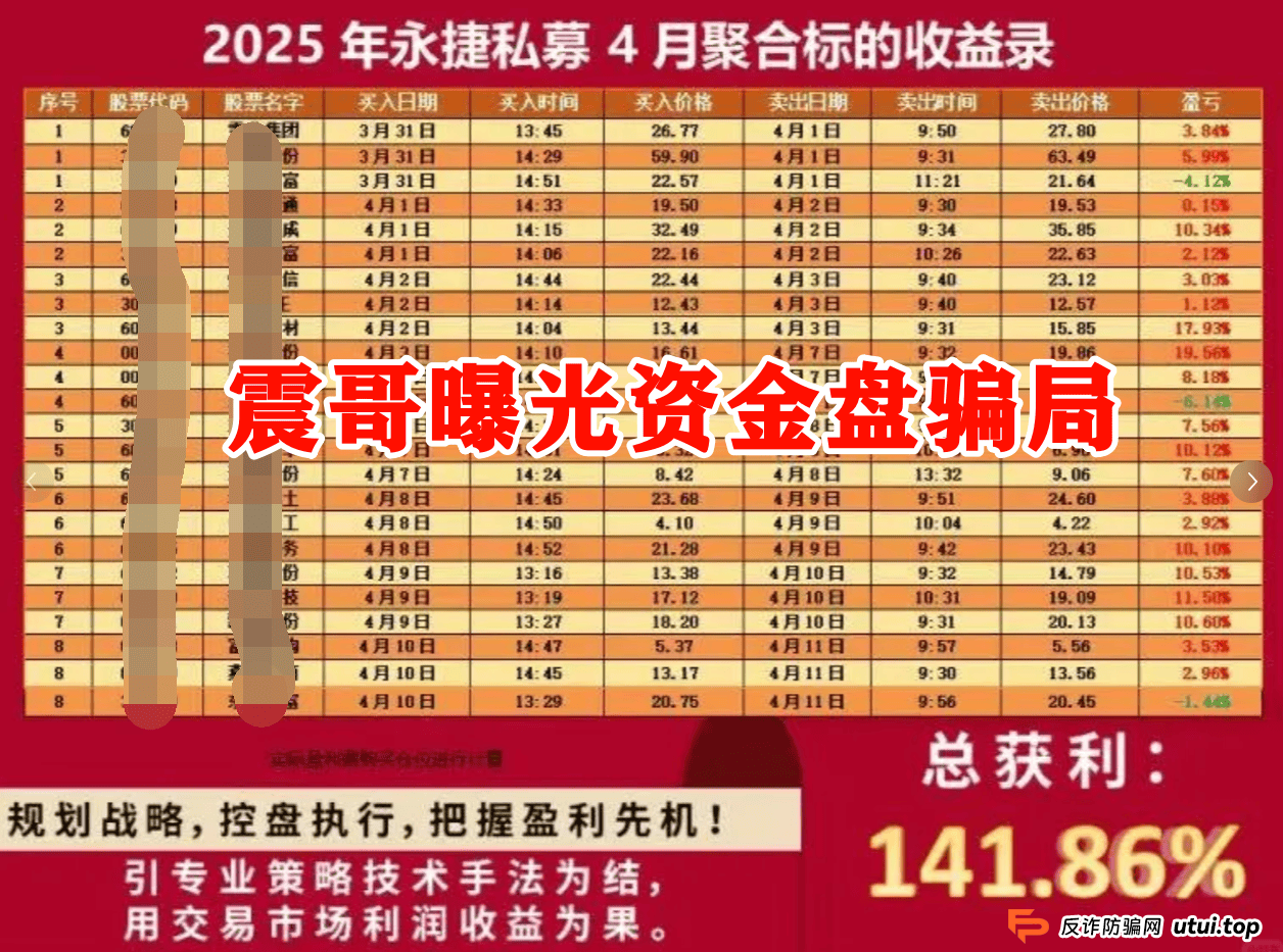【永捷私募】跟单资金盘骗局，高度预警即将跑路 